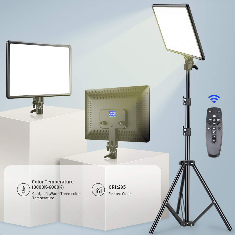 Led Light Panel Stream - 10/14 インチ LED ビデオライトパネル二色 3000K-6000K 写真照明ライブストリーミングフォトスタジオ
