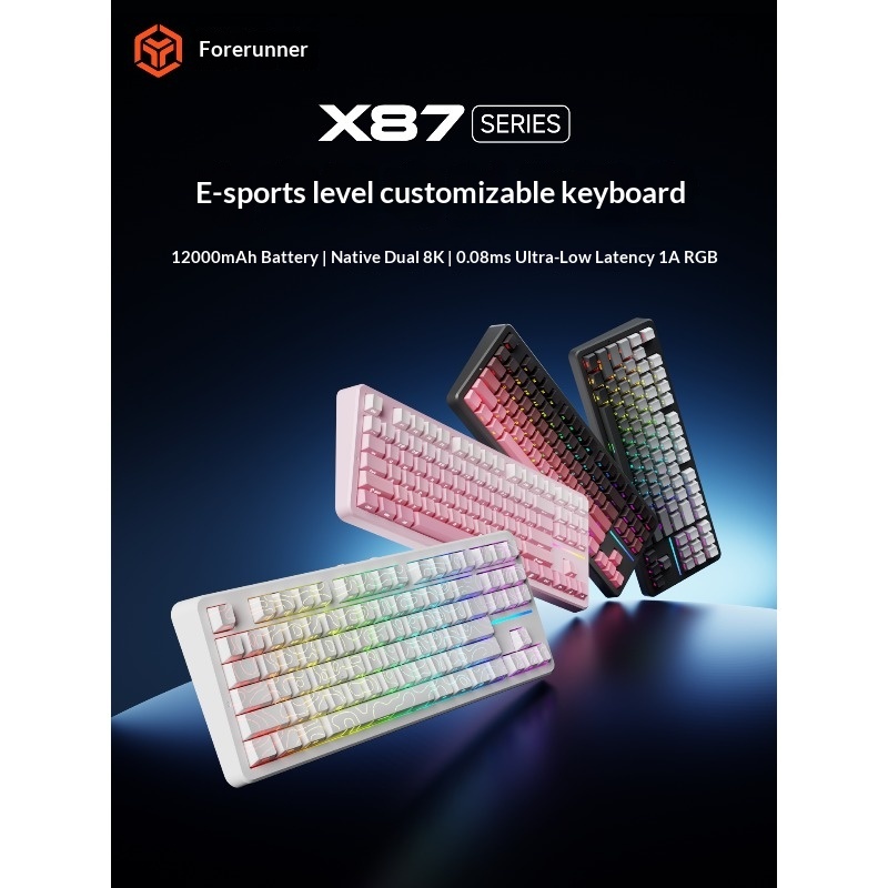 Esports Gaming Design - Forerunner X87S ワイヤレスBluetoothメカニカルキーボード、ゲーム、eスポーツ、オフィス用に設計