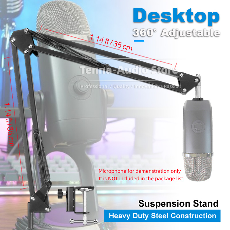 Microphone Arm Boom - マイク内蔵アーム付きデスクトップマウント顕微鏡,yti x eti etix精密マイク,テーブルマイク,デスクトップレコーディング用