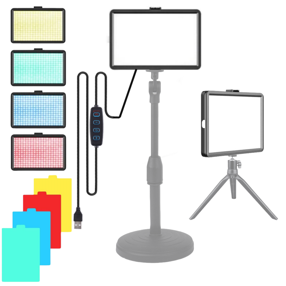 Led Light Panel Stream - フォトスタジオ 8 インチ LED フィルライトビデオフィルランプパネル写真撮影照明ライブストリーミング用 4