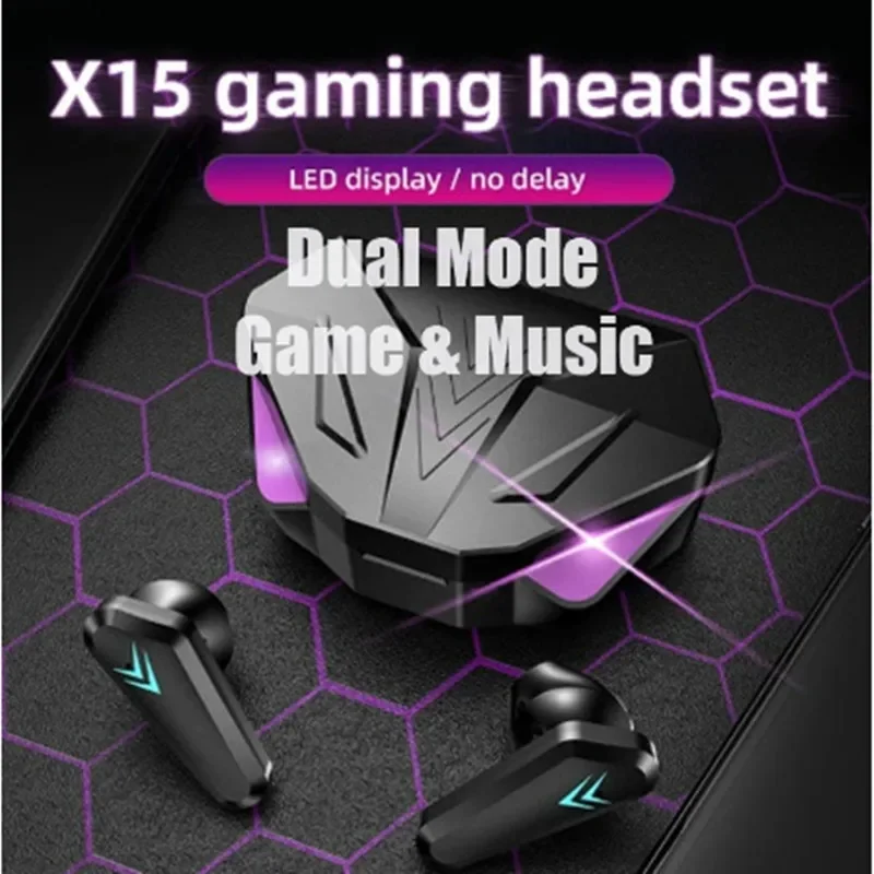 Esports Gaming Headphones - Bluetoothワイヤレスヘッドセット,ゲーミングヘッドセット,ゲーミングヘッドセット,マイク付きゲーミングヘッドセット,ハンズフリー,新品,65ms