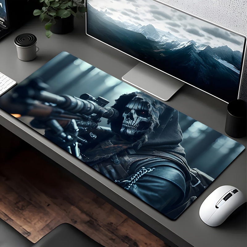 大型死神ゲーミングマウスパッド フード付きスカルスナイパース - Esports Gaming Design のレビューと価格