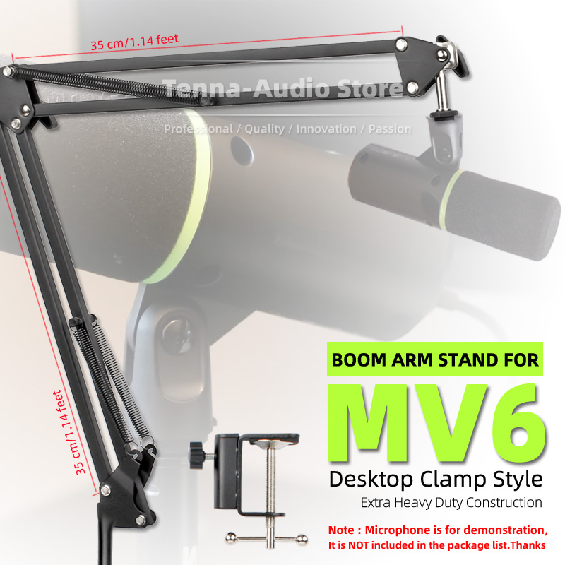 Shure MV6 MV 6 USB シザーテーブルデスクマ - Microphone Arm Boom のレビューと価格