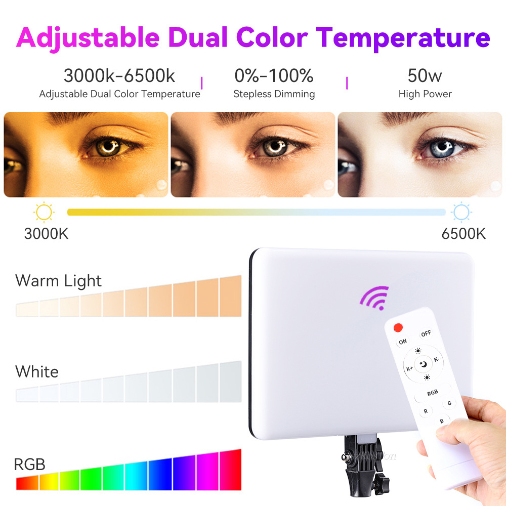 RGB 14 インチ LED ビデオライトリモコン写真撮影  - Led Light Panel Stream のレビューと価格