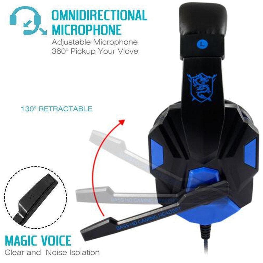 調整可能なマイク付き有線ゲーミングヘッドセット,ゲーマーヘッ - Esports Gaming Headphones のレビューと価格