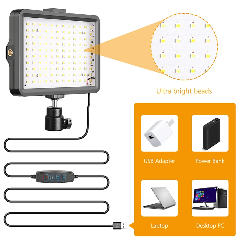 LED ビデオライト調光可能な自撮りライト電話 8 インチフ - Led Light Panel Stream のレビューと価格