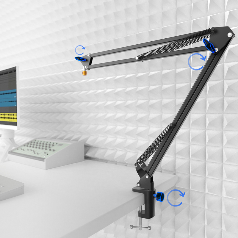 FIFINE 調整可能なマイクサスペンションブームシザーアー - Microphone Arm Boom のレビューと価格