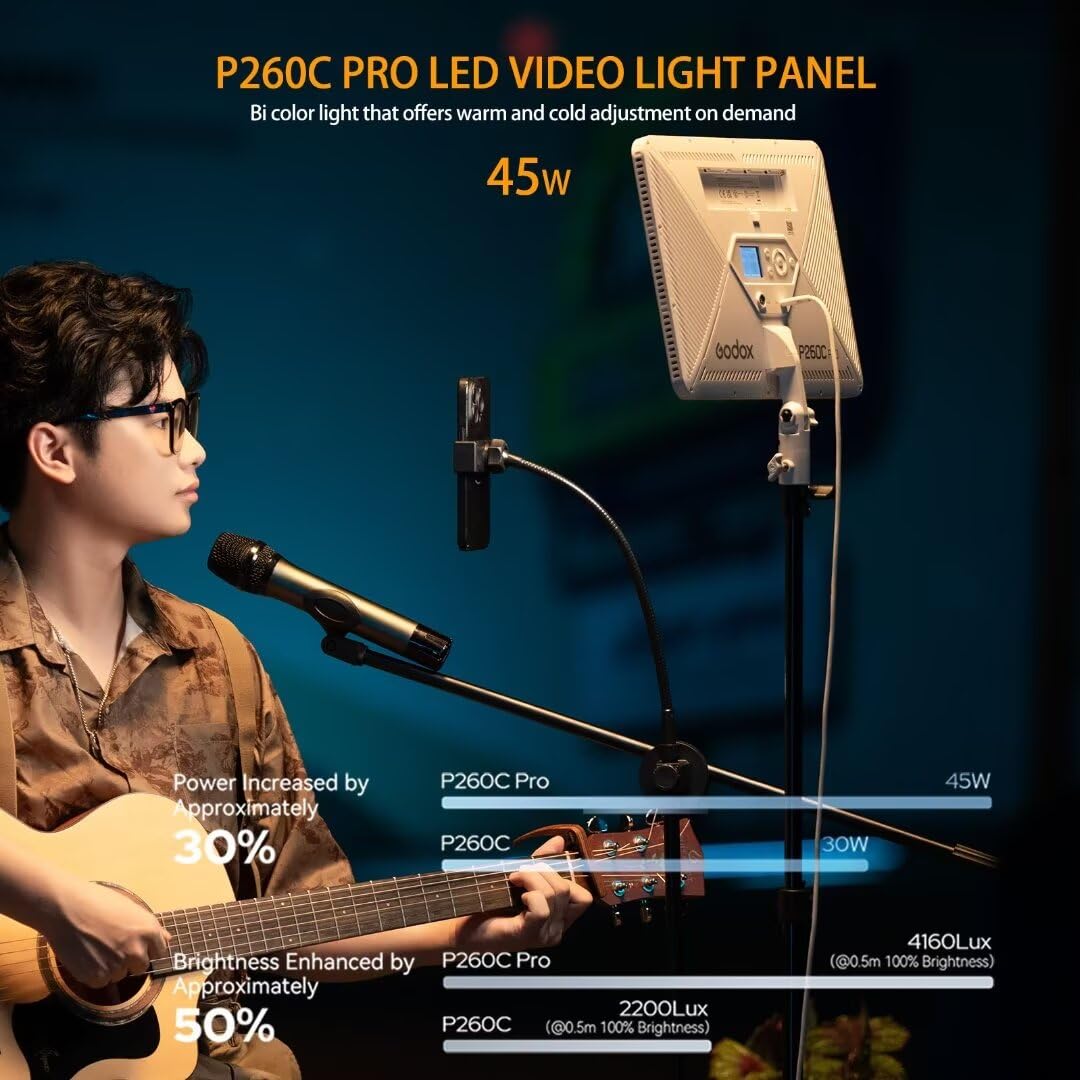Godox P260C Pro LED ビデオライトパネル  - Led Light Panel Stream のレビューと価格