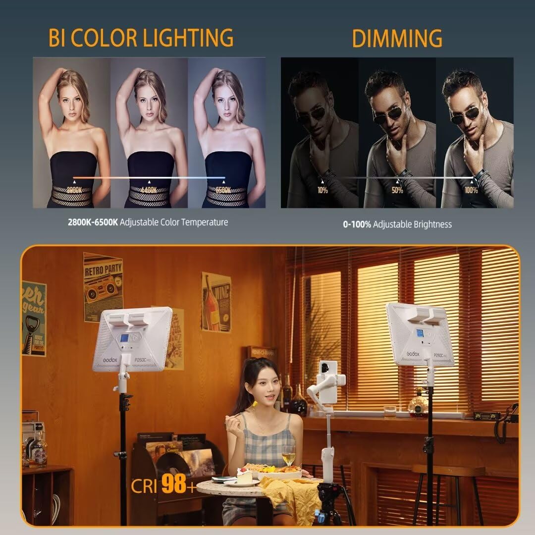 Godox P260C Pro LED ビデオライトパネル  - Led Light Panel Stream のレビューと価格