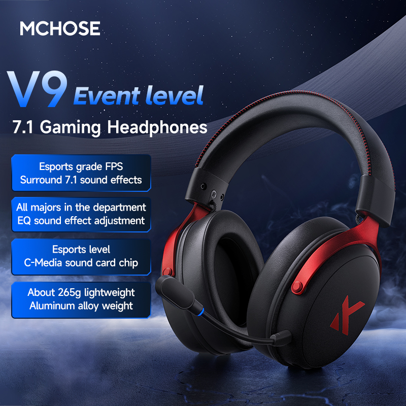 MCHOSE V9 Pro ヘッドセット マイク付き 3モー - Esports Gaming Headphones のレビューと価格