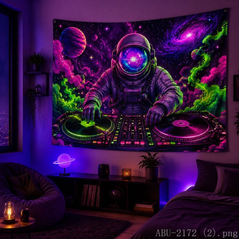 宇宙飛行士ディスクタペストリー サイケデリックギャラクシー  - Esports Gaming Room のレビューと価格